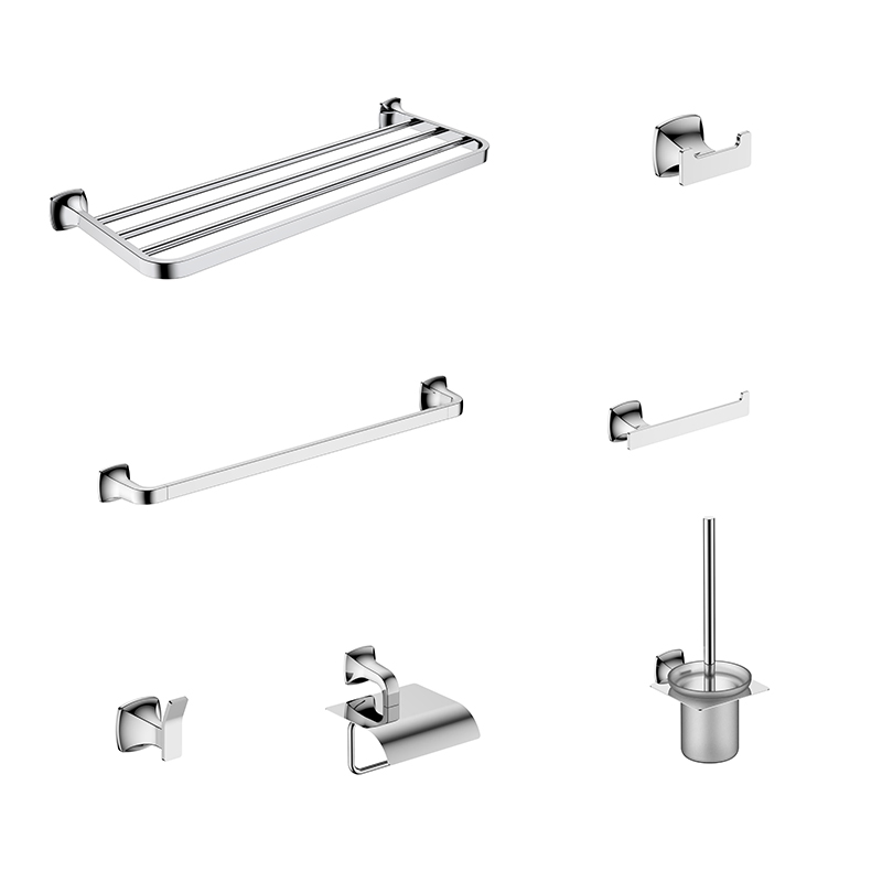 Набор аксессуаров для ванной в хроме и золоте