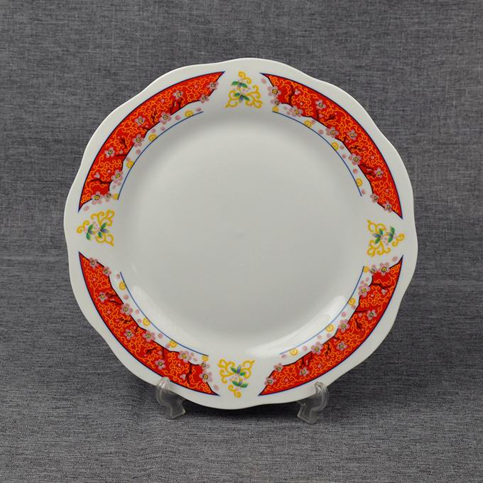 5-10.5inch Flat Meat Dinner Plate Porcelainware Ceramic Tableware
