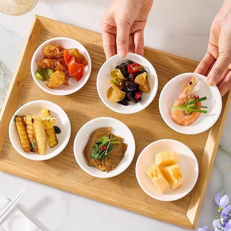 4" Square Saucer Soup Plate Pad Printing Porcelware Hotelware Ceramic Tableware