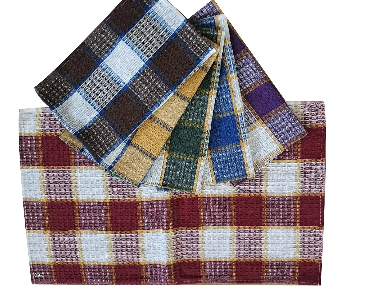 Pack of 6 Cotton Kitchen Dish Towels