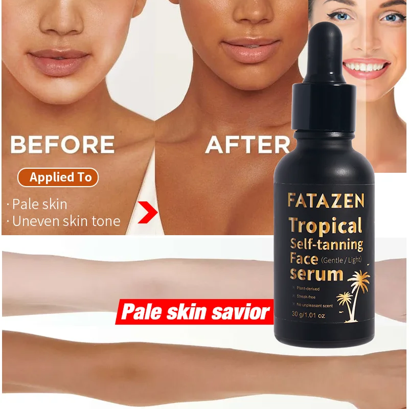 OEM/ODM Private Brand Natural Herbal Moisturizing Healthy Complexion Dark Tanning Face Neckbody Serum