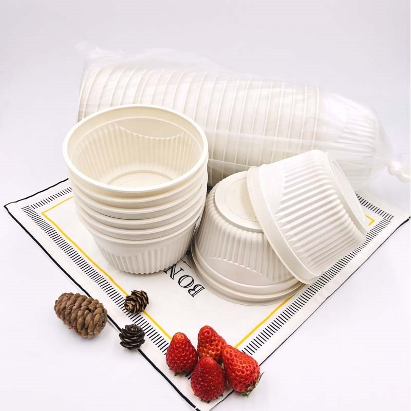 Custom Disposable Cornstarch Salad Bowl Chinese Food Container Bowl Kitchen Soup Bowl