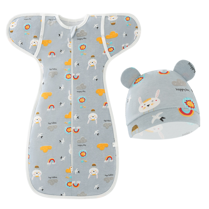 Winter Snug Newborn Baby Transition Swaddle up Pajamas Clothes Sleep Sack Bag
