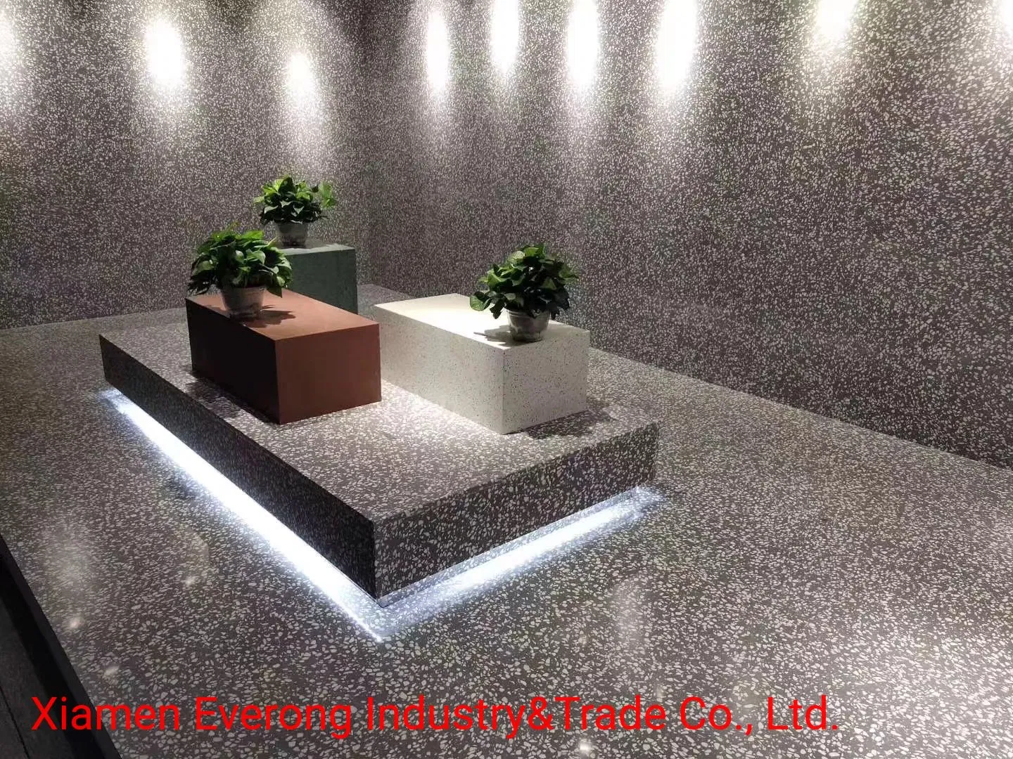 Dark Grey Terrazzo Floor Ceramic Porcelain Tiles 60X60cm Non-Slip
