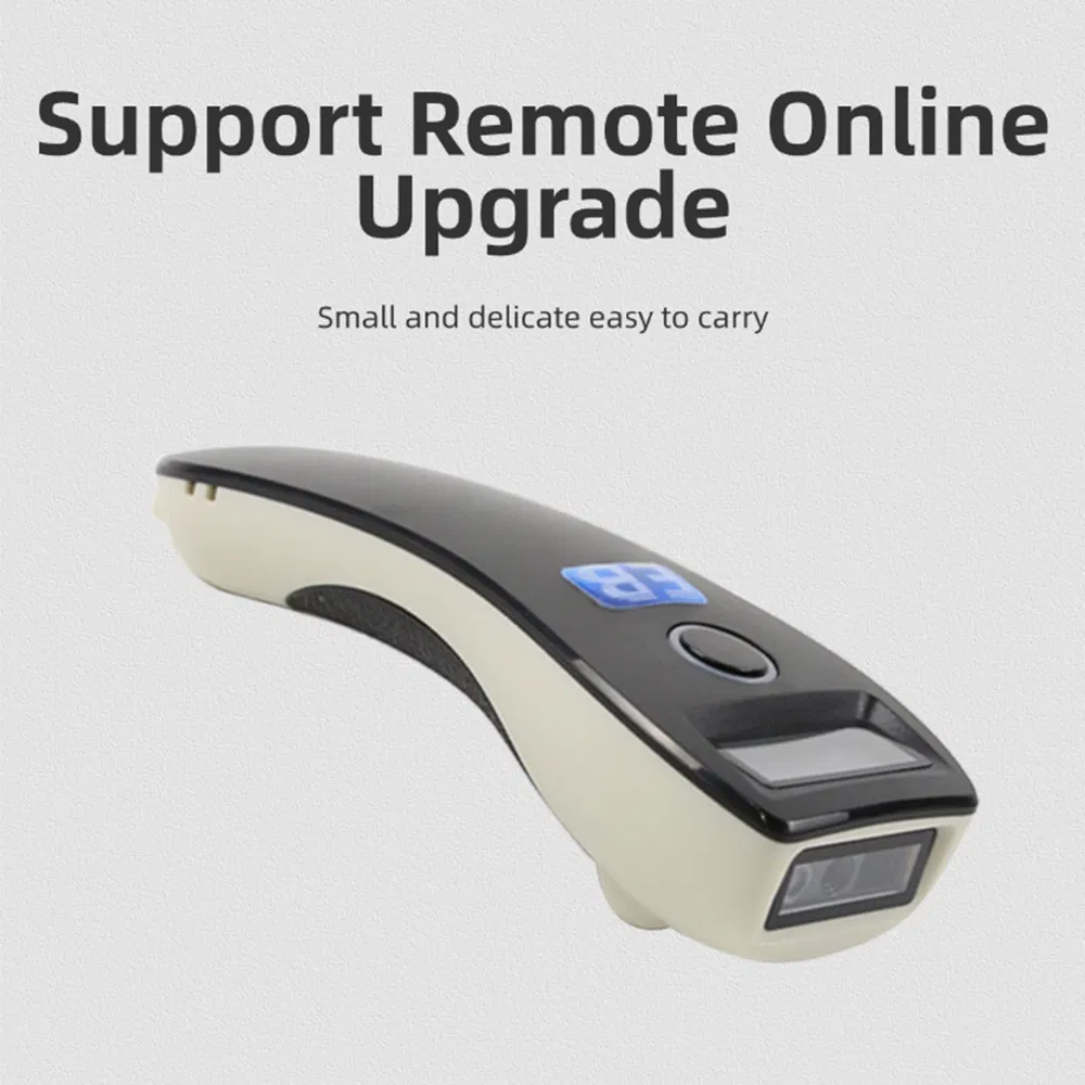 HBS-600B Portable 2D Wireless Barcode Scanner with OLED Display High Speed Decoding Handheld BT 2.4G Barcode Reader