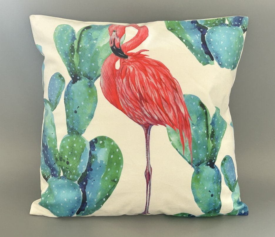 Custom Digital Printing Flamingo Pillow Cushion Used for Sofa and Car