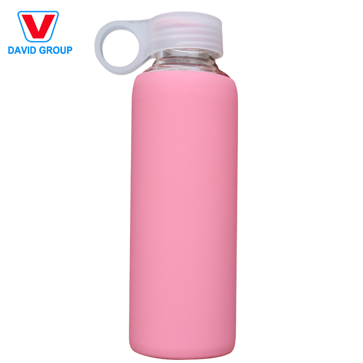 Factory Hot Sales Ecofriendly 550ml Glass Water Bottle Sports Gym Bottle
