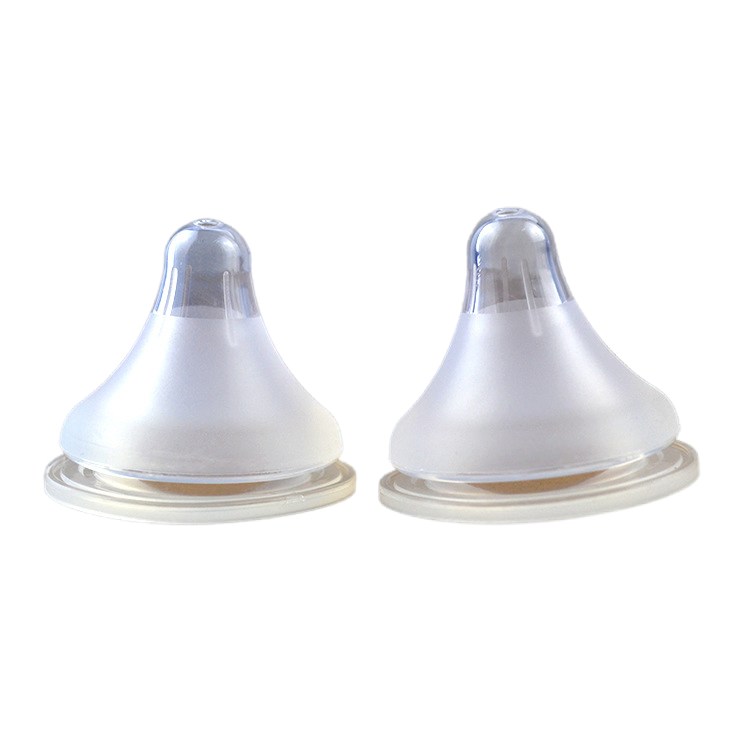 Custom Anti-Colic Baby Feeding Bottle Nipple, Wide Neck LSR Pacifier BPA Free, Breast Type Silicon Teat Borosilicate Glass Feeder Nipples Baby Product