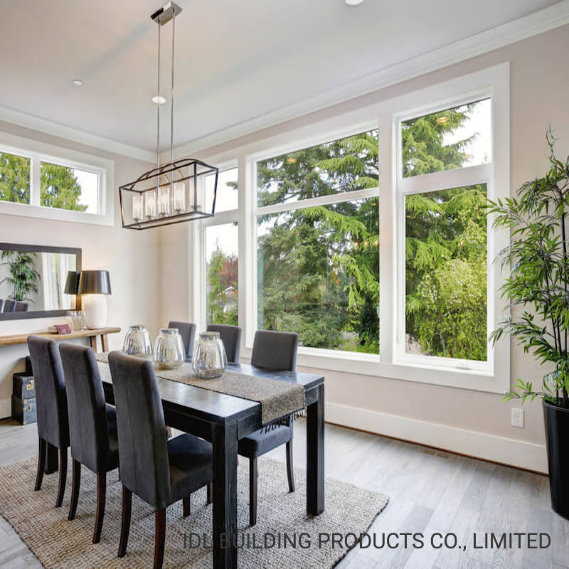 Double Glazing UPVC Window PVC Double-Faced Hollow Toughened Glass Provides Good Sound Insulation, Heat Insulation Casement Windows