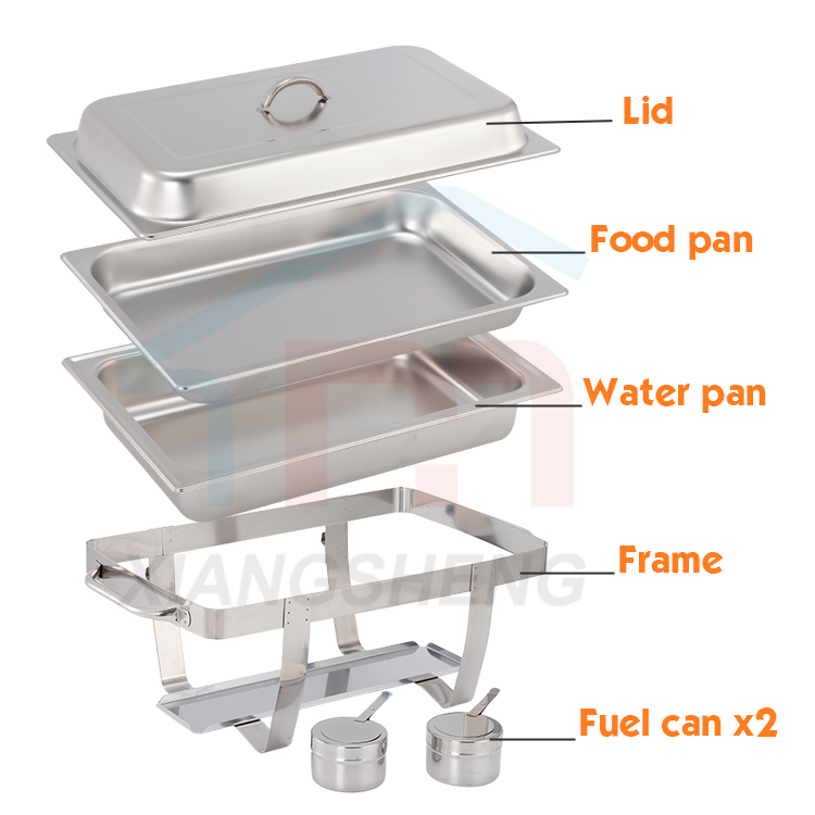 Xiangsheng Stainless Steel Chafing Dish Chaving Dish for Hotel Restaurant Use
