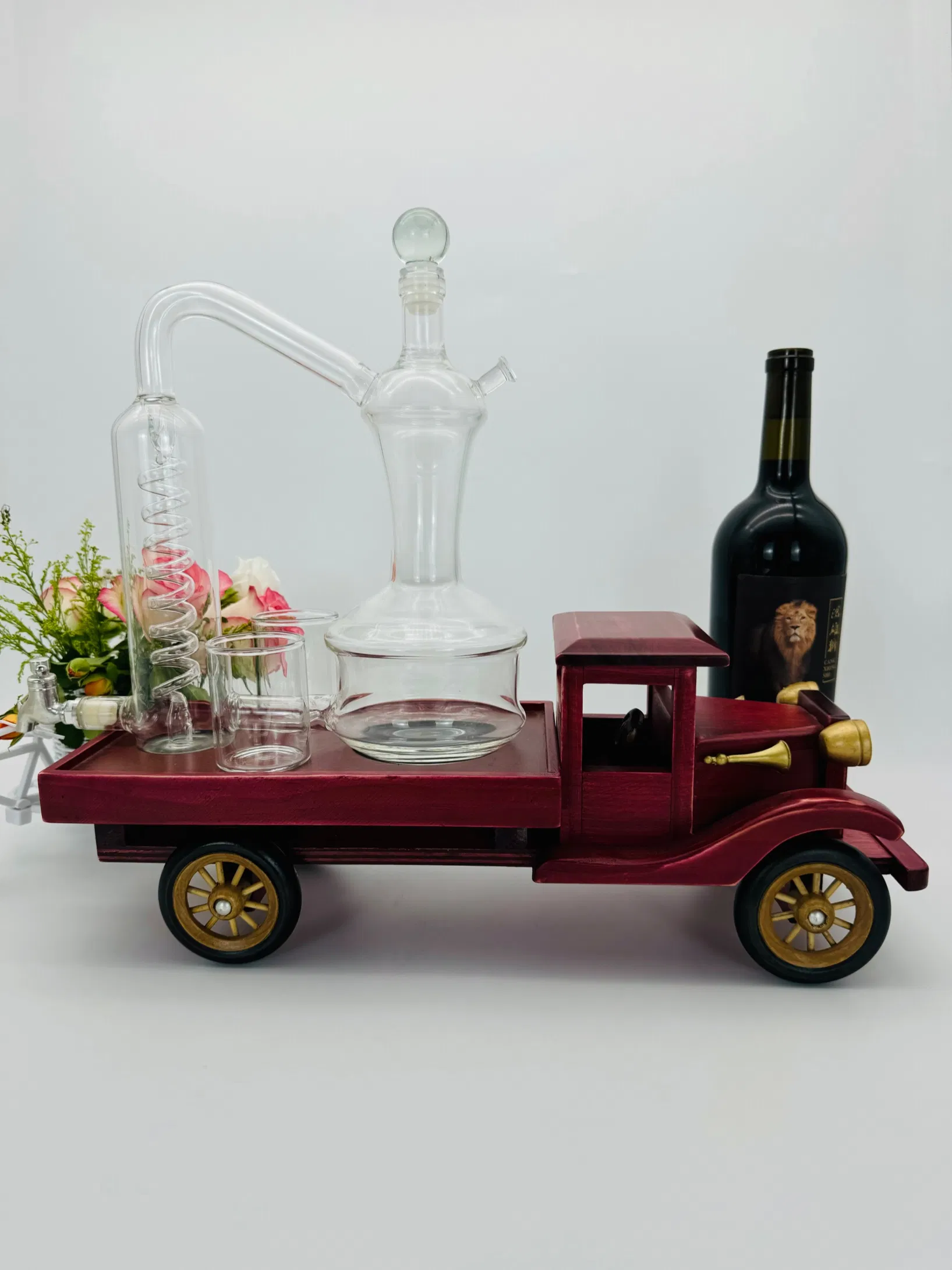 Newauto High Borosilicate Glass Handmade Wine Decanter Gift Set