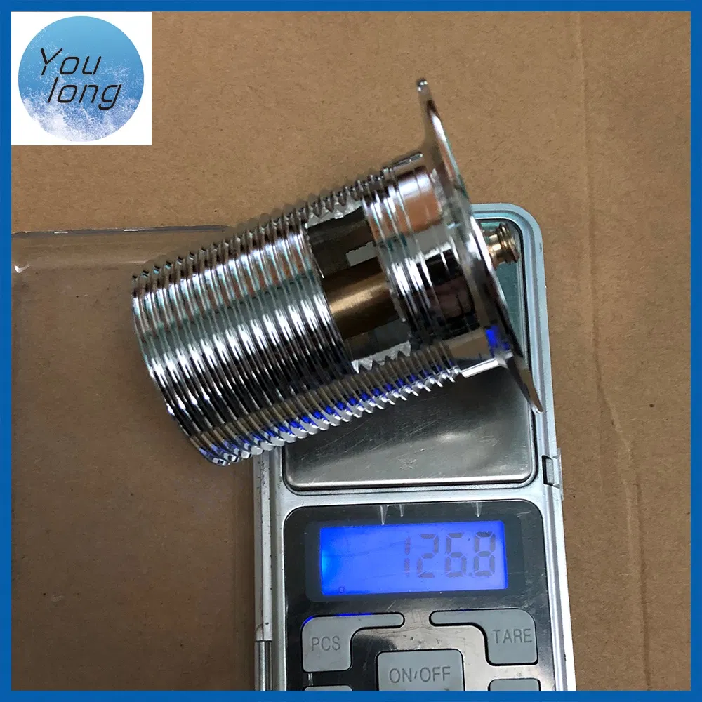 Сифон для раковины с переливом, хром, латунь