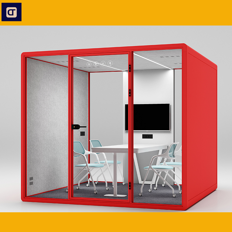 Custom High End Large Soundproof Office Phone Booth on Wheels