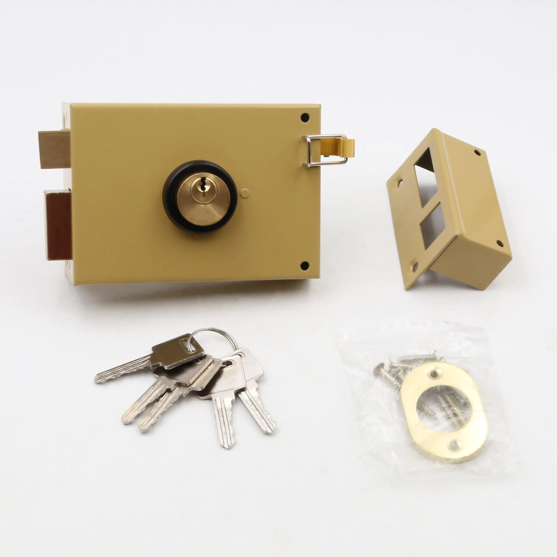 Mortise Latch Brass Cylinder Lock Body Middle East Steel Iron Door Rim Lock