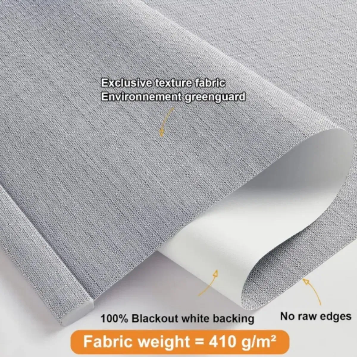 Custom Child Safety Manual Cordless Thermal Insulation Blackout Texture Fabric Roller Blind