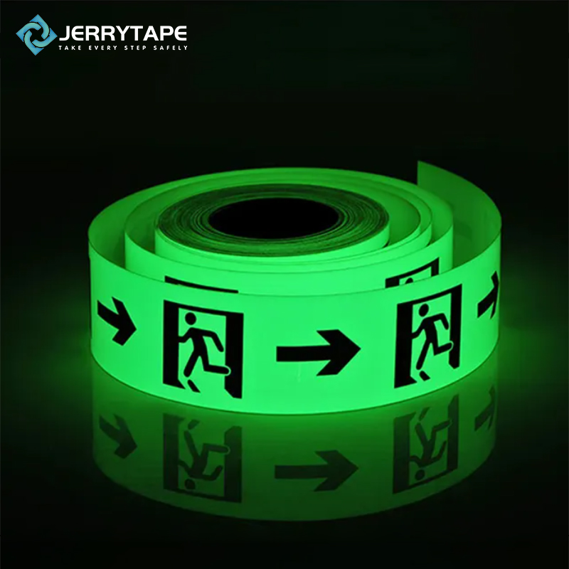 High-Intensity Glow in Dark Tape - DIN67510 Certified Emergency Escape Path Marking for Buildings