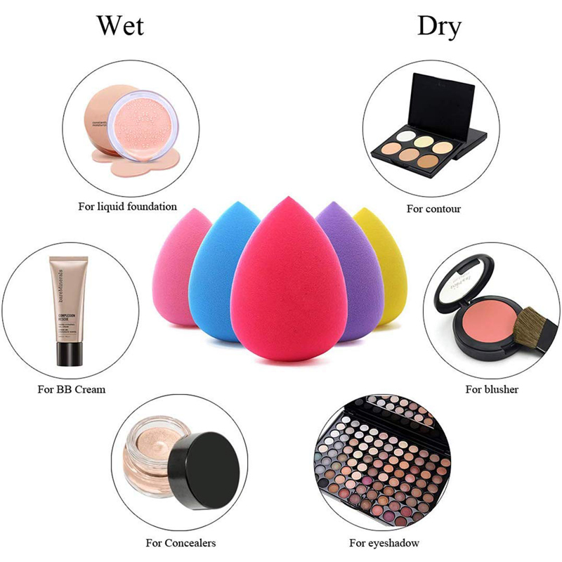 Egg Shaped Beauty Makeup Sponge Blender Set, Soft Multi-Purpose Cosmetic Applicator Puff for Effortless Blending Contouring