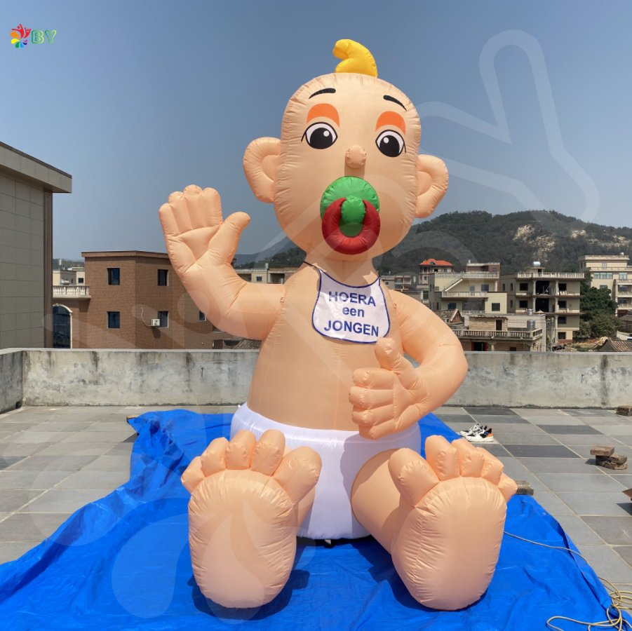 Outdoor Decoration Strong Inflatable Holland Baby Cartoon Balloon for Birthday Party