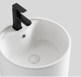 Outdoor Courtyard Floor Wash Basin Toilet Ceramic Integrated Column Wash Basin