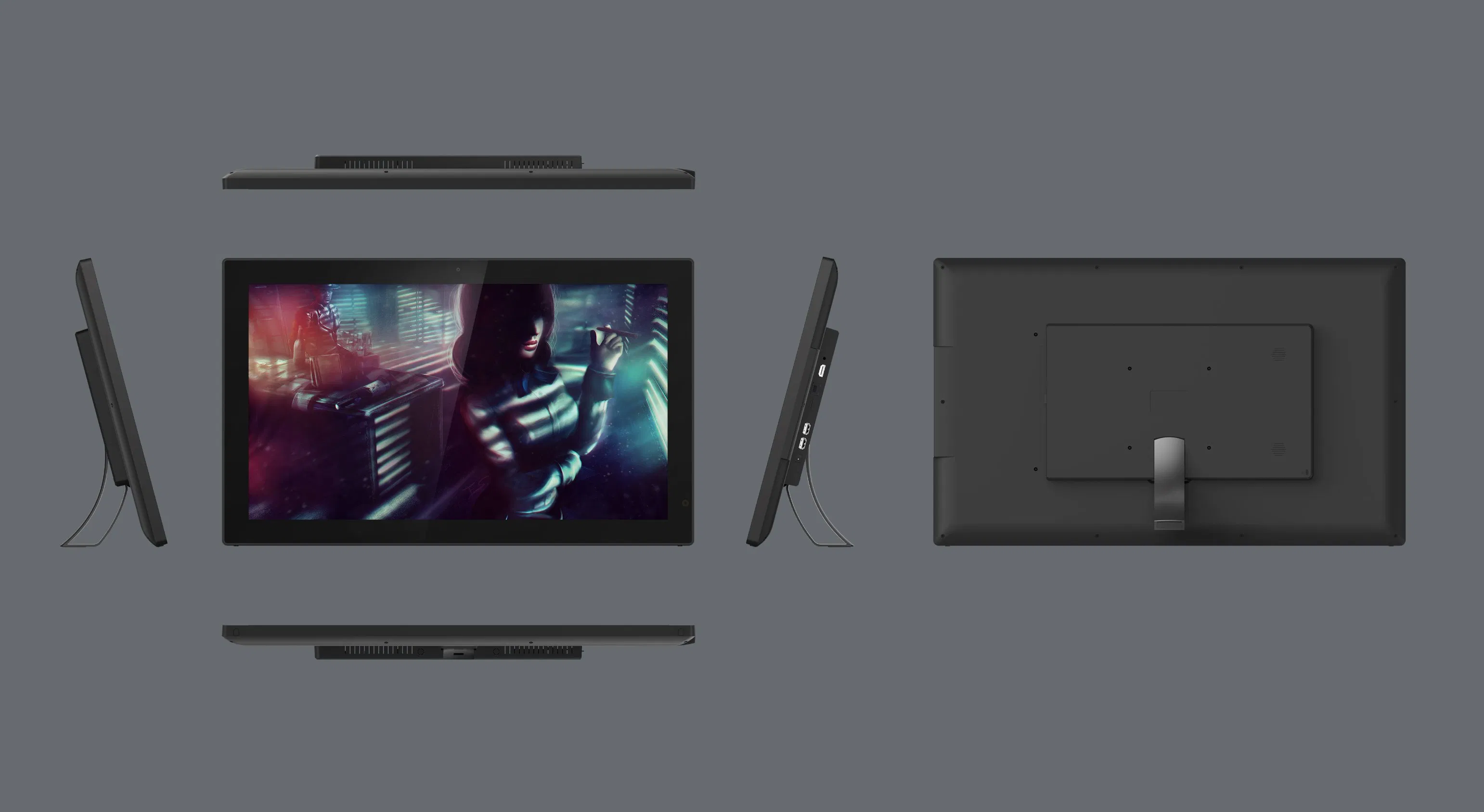 24 Inch Digital Photo Frame Wall Mountable Plastic Case Low Weight Low Cost Narrow Frame