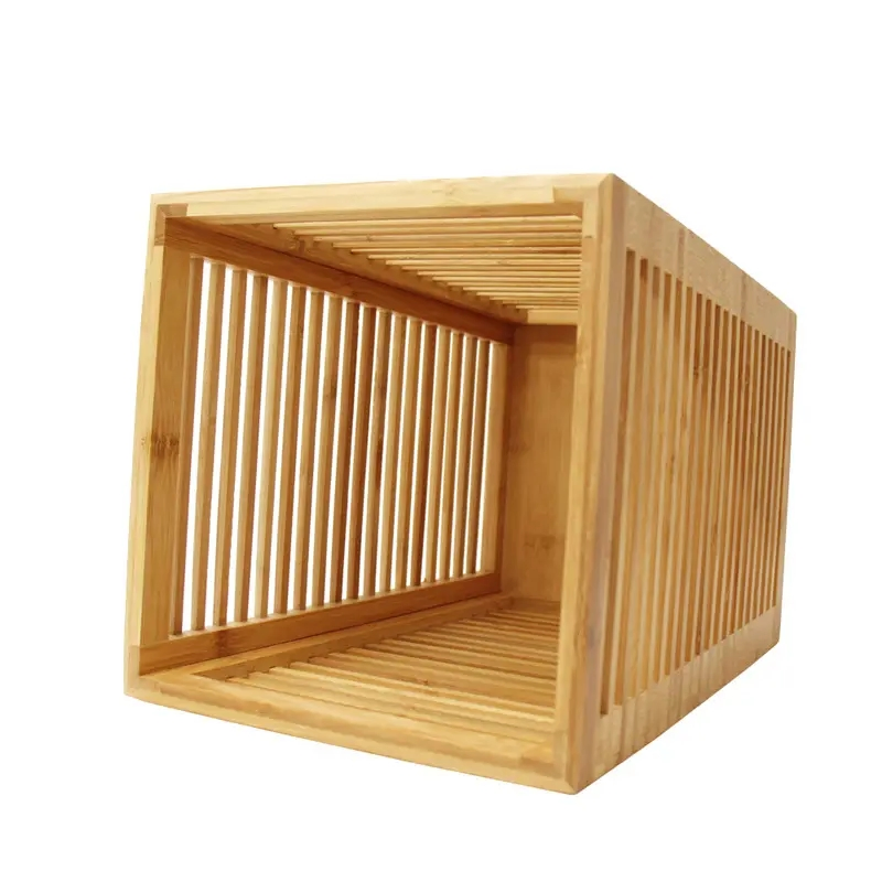 Modern Bamboo Environmental Protection Garbage Basket Garden Household Bedroom Kitchen Garbage Basket
