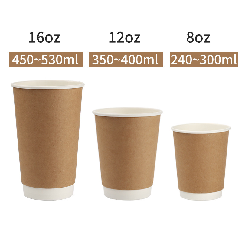 Biodegradable 8oz Disposable Hot Coffee Paper Cups for Hot Beverage with Lid