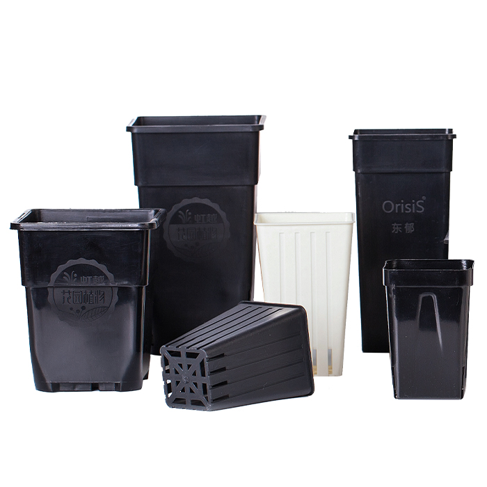 Квадратный пластиковый горшок для рассады, большой объем