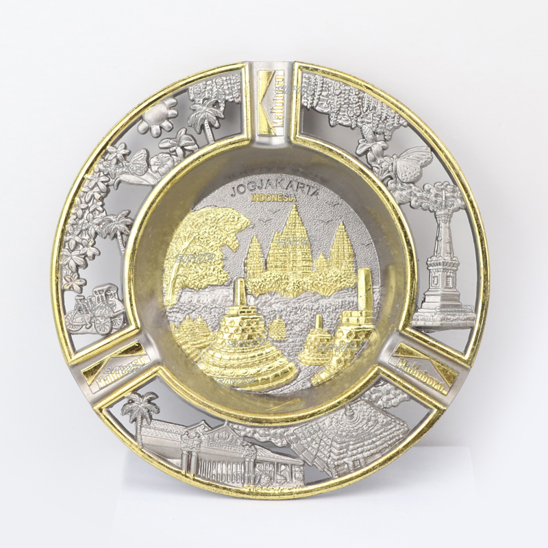 Customized Chile Souvenir Ashtray Countries Tourist Souvenir Metal Cigar Pocket Ashtray