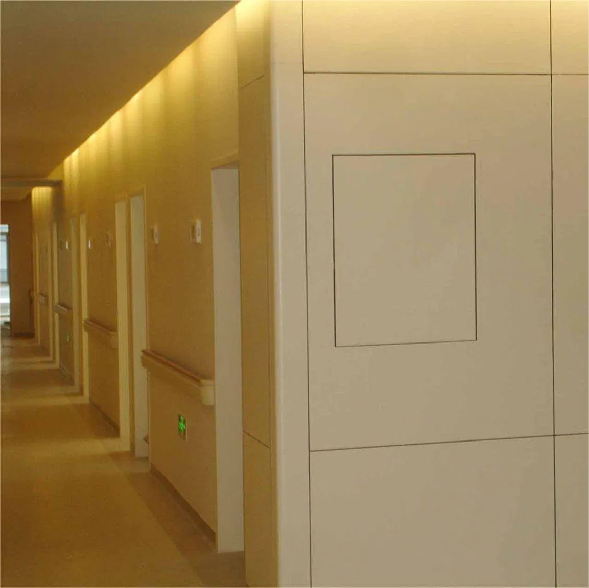 Debo Compact Laminate Board Hospital Aisle and Ward Interior Wall Panels Are Fireproof, Hygienic, Easy to Clean and Easy to Inst
