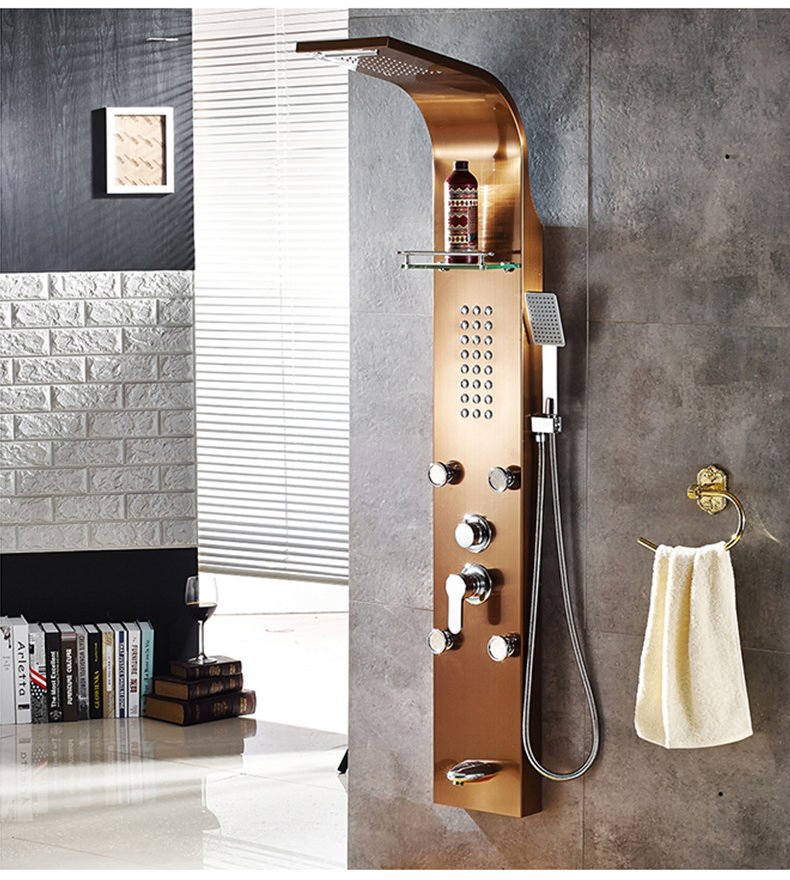 Hot Sale Multifunctional SPA Stainless Steel Shower Panel for Bathroom