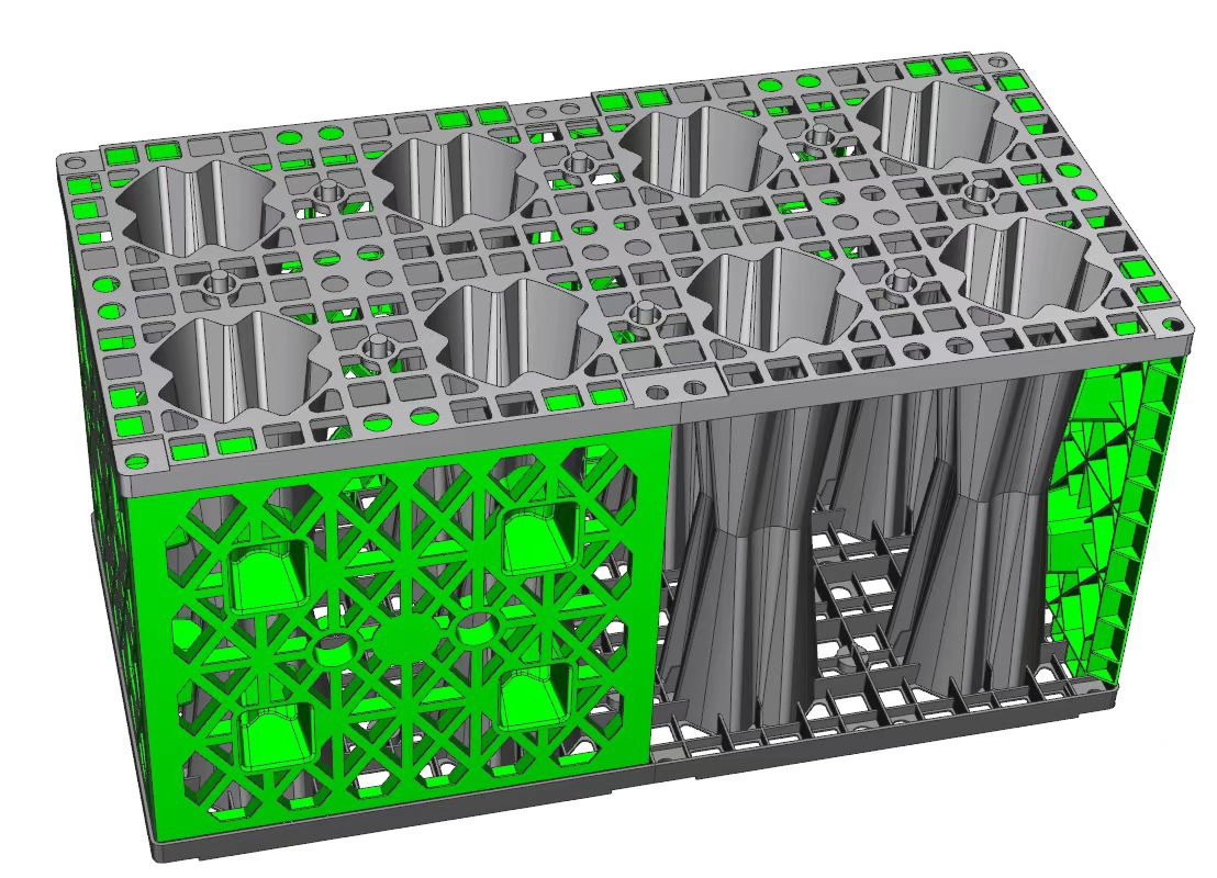 40ton 50tons Storage Tank Stormwater Geocelluar Crate Plastic PP Rain Water Storage Module System