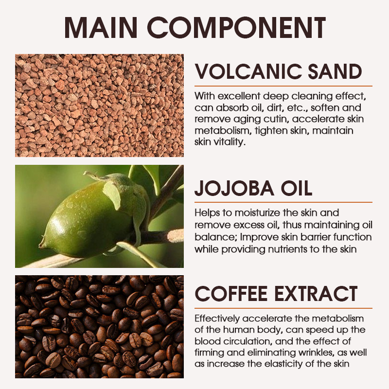 Organic Natural Vegan Coffee Face & Body Exfoliating Scrub with Anti-Aging, Moisturizing, and Detoxifying Properties