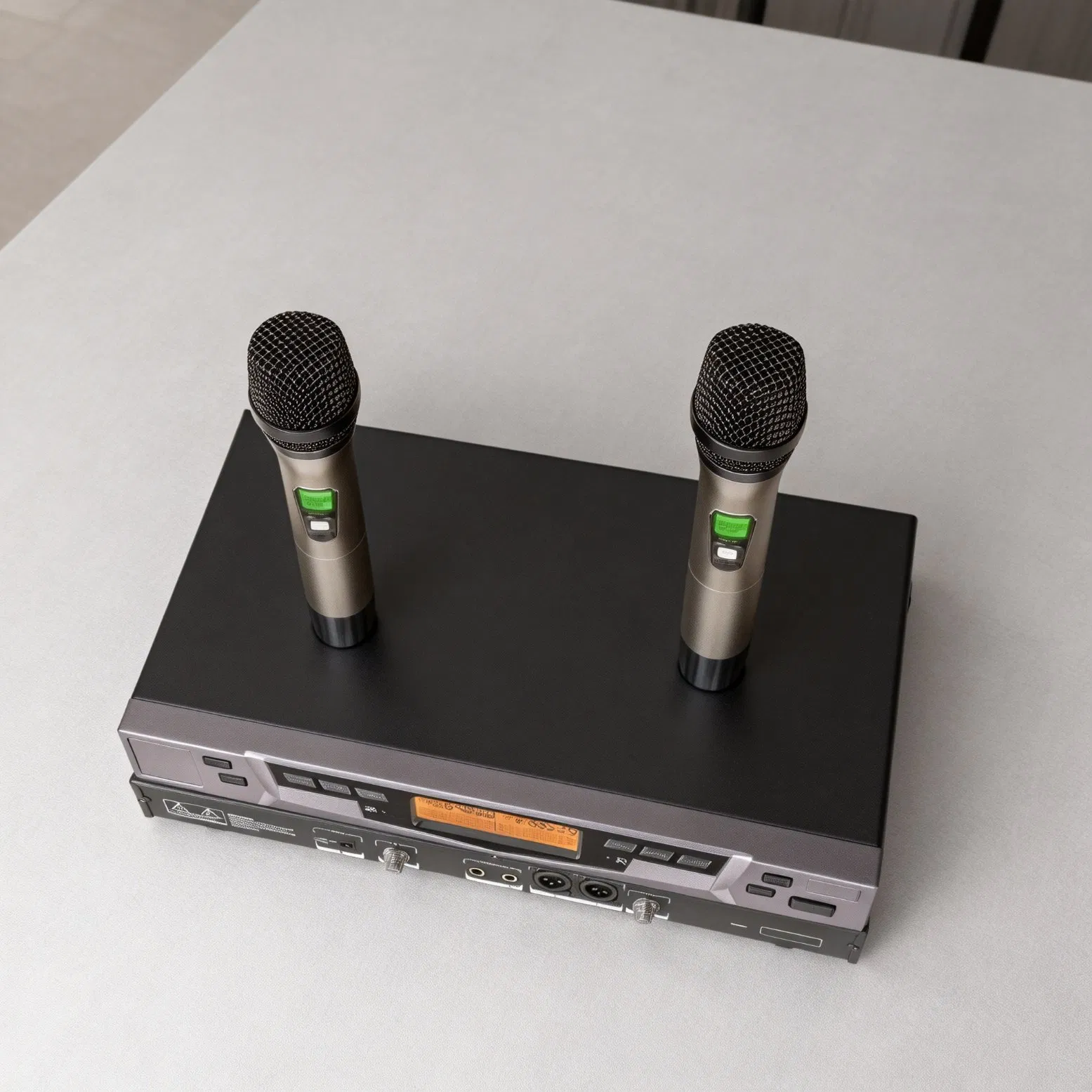 Intelligent Dual-Channel UHF Infrared Synchronized Low-Latency High-Stability Anti-Interference Professional Wireless Microphone Audio Transmission System