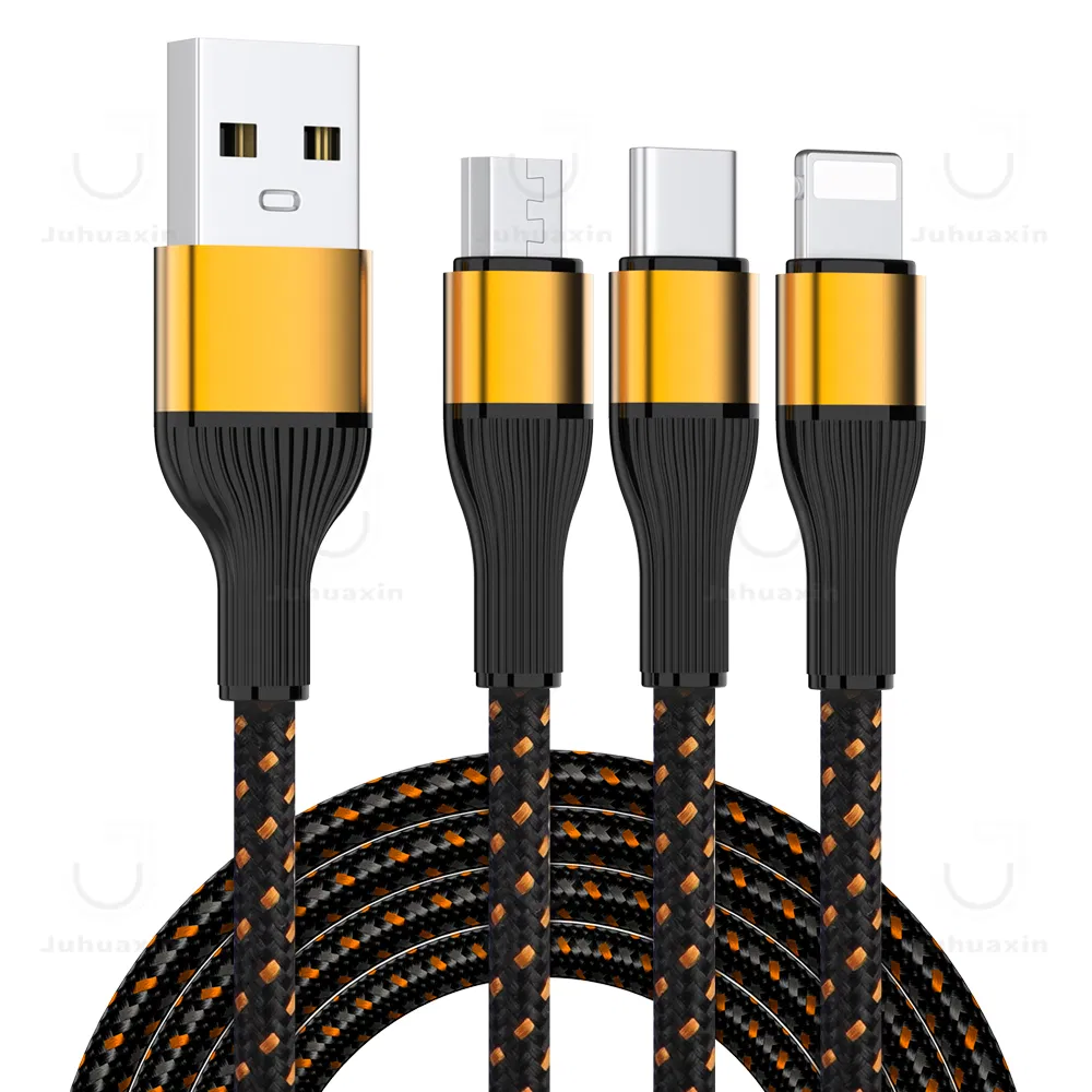 Кабель USB Type-C нейлоновый плетеный 2.4A