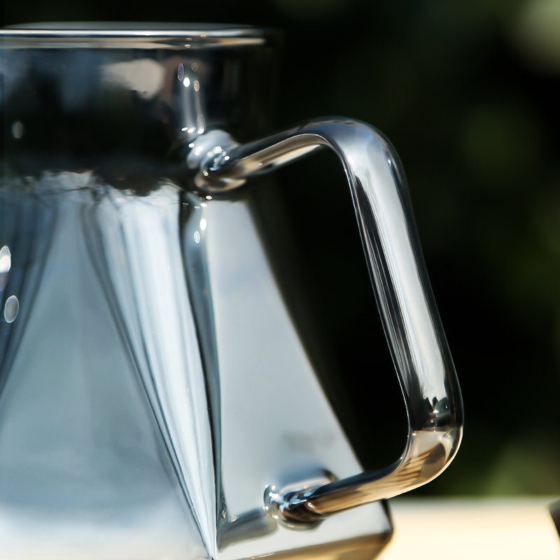 Premium Glass Pour Over Coffee Maker - Modern Design Sharing Brewer