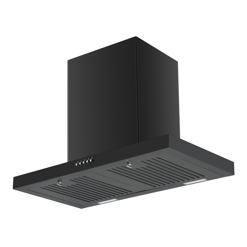 Home Appliance Kitchen Use T-Shape Range Hood with Tempered Glass Smoke Extractor