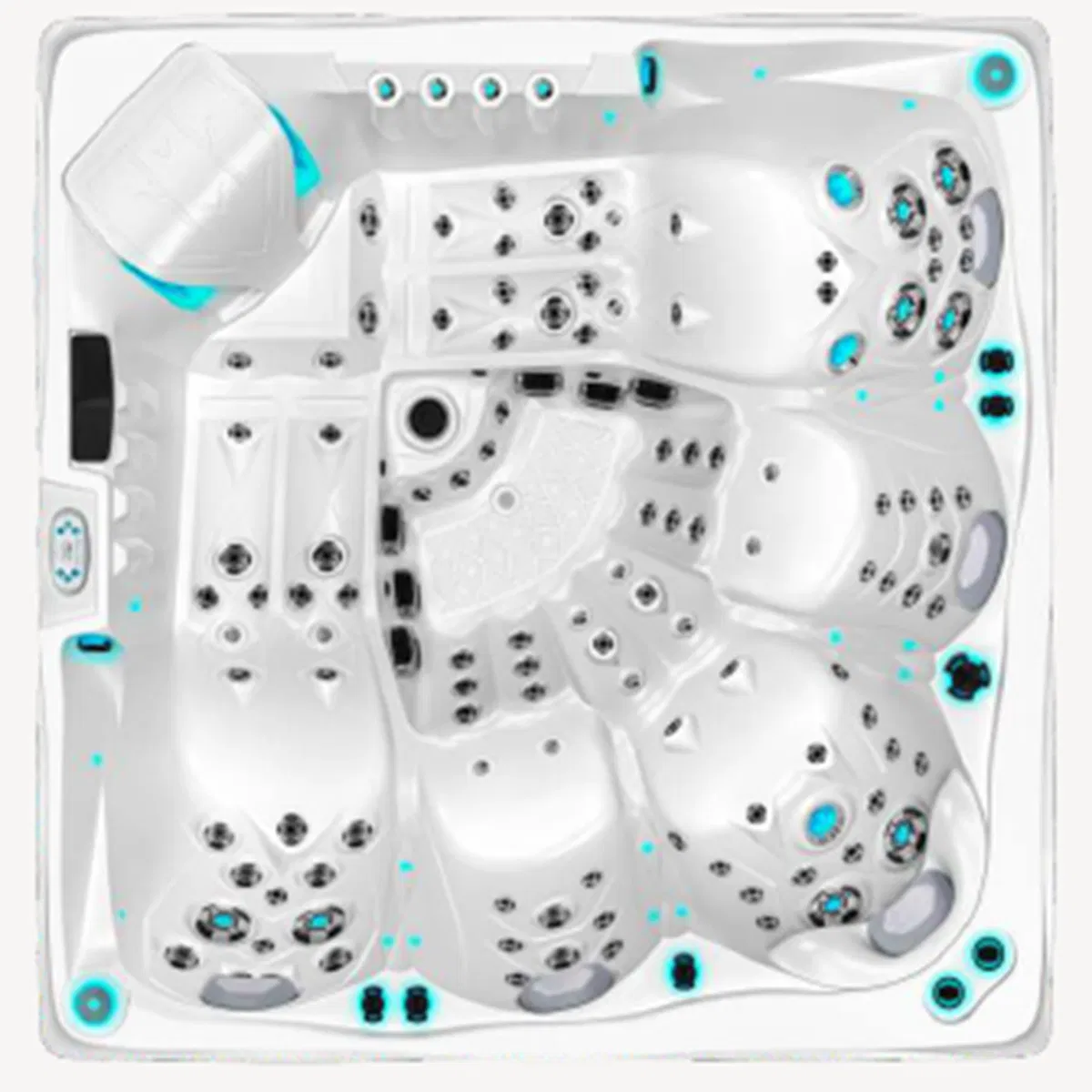 Уличный акриловый спа-бассейн с гидромассажем