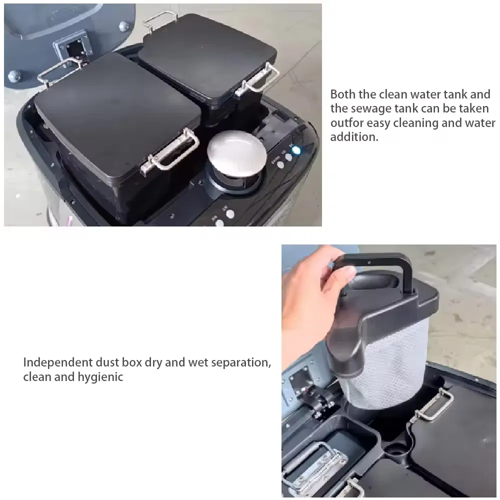 Smart Commercial Dust Pushing Cleaning Robot Vacuum Mopping Machine Low-Noise Autonomous Bot Office Mall Factory Industrial Area