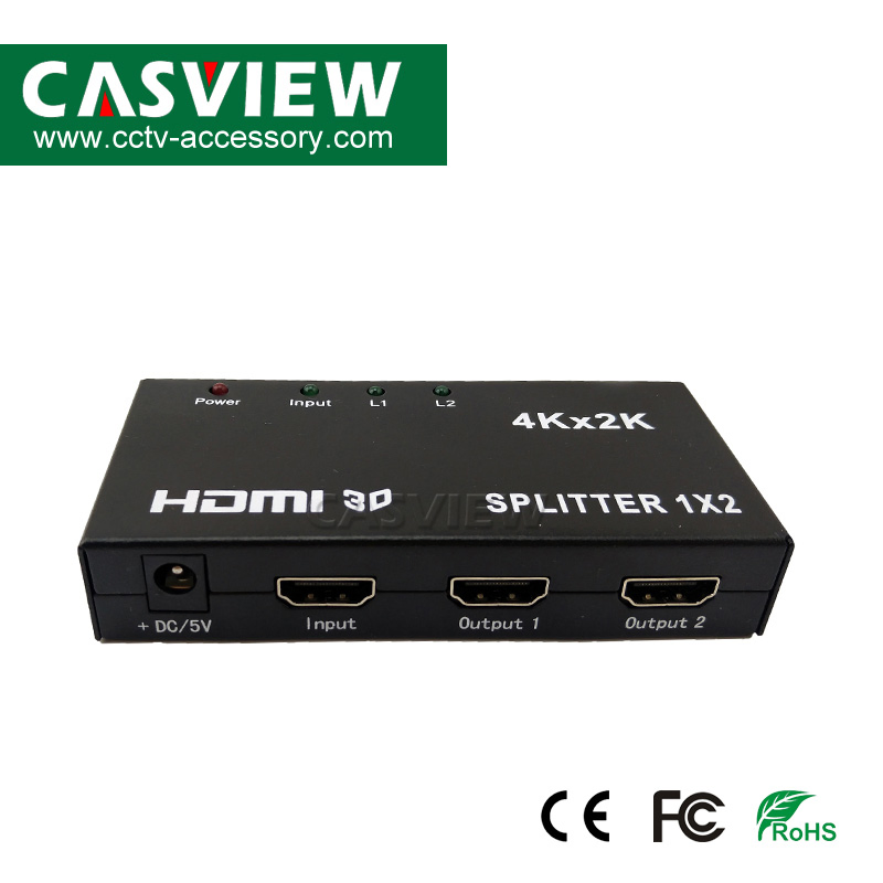 HDMI-сплиттер 1x2 4K, HDMI 1.4, 3D