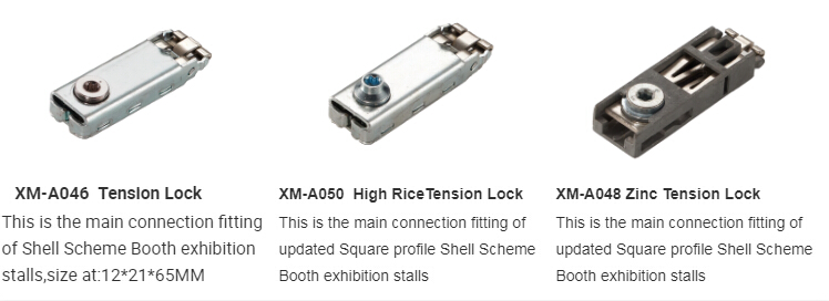 Xinmiao Branded Octanorm System Tension Lock and Maxima System Fit Connector Supplier in China Xinmiao Branded