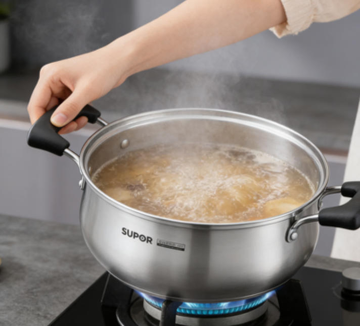 Supor 24cm Stainless Steel Soup Pot with Lid