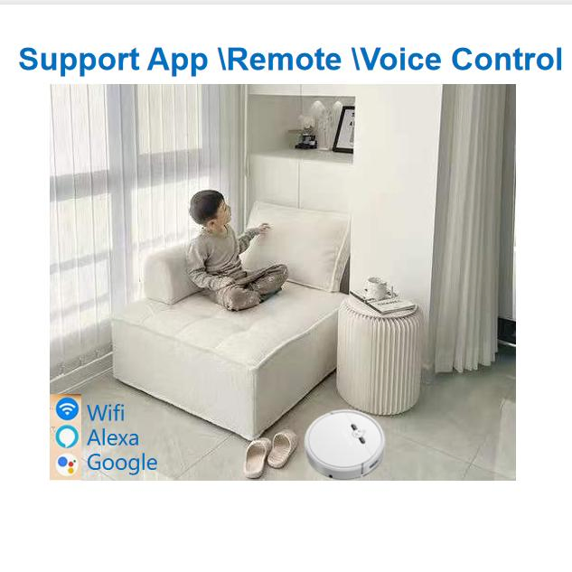 Smart Robot Vacuum Cleaner Strong Suction Tuya Alexa Voice Control