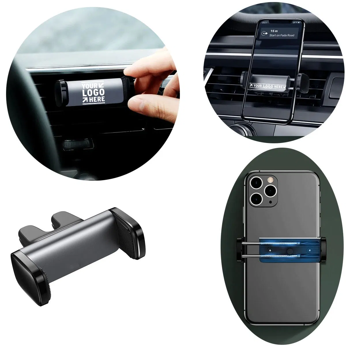 Air Vent Clip Holder Universal Stand Hands Free Cradle Compatible with Phone