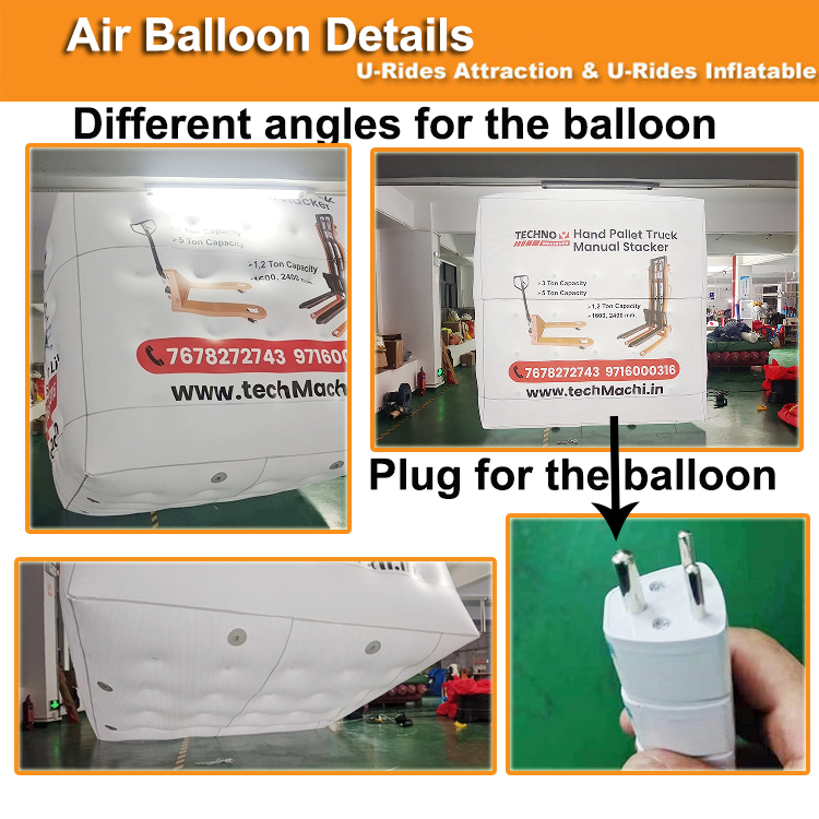 High Quality Outdoor Inflatable Helium Cube Balloon Quality Assurance for Advertising Inflatables Square Sky Balloon