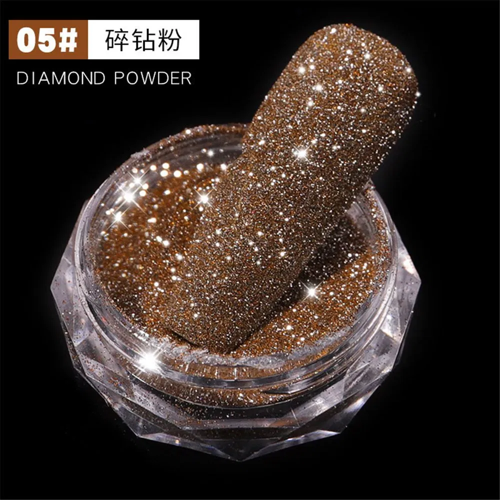 Private label New Designs Colorful Glitter Diamond Nail Acrylic Powder for Nail Beauty Nail Art