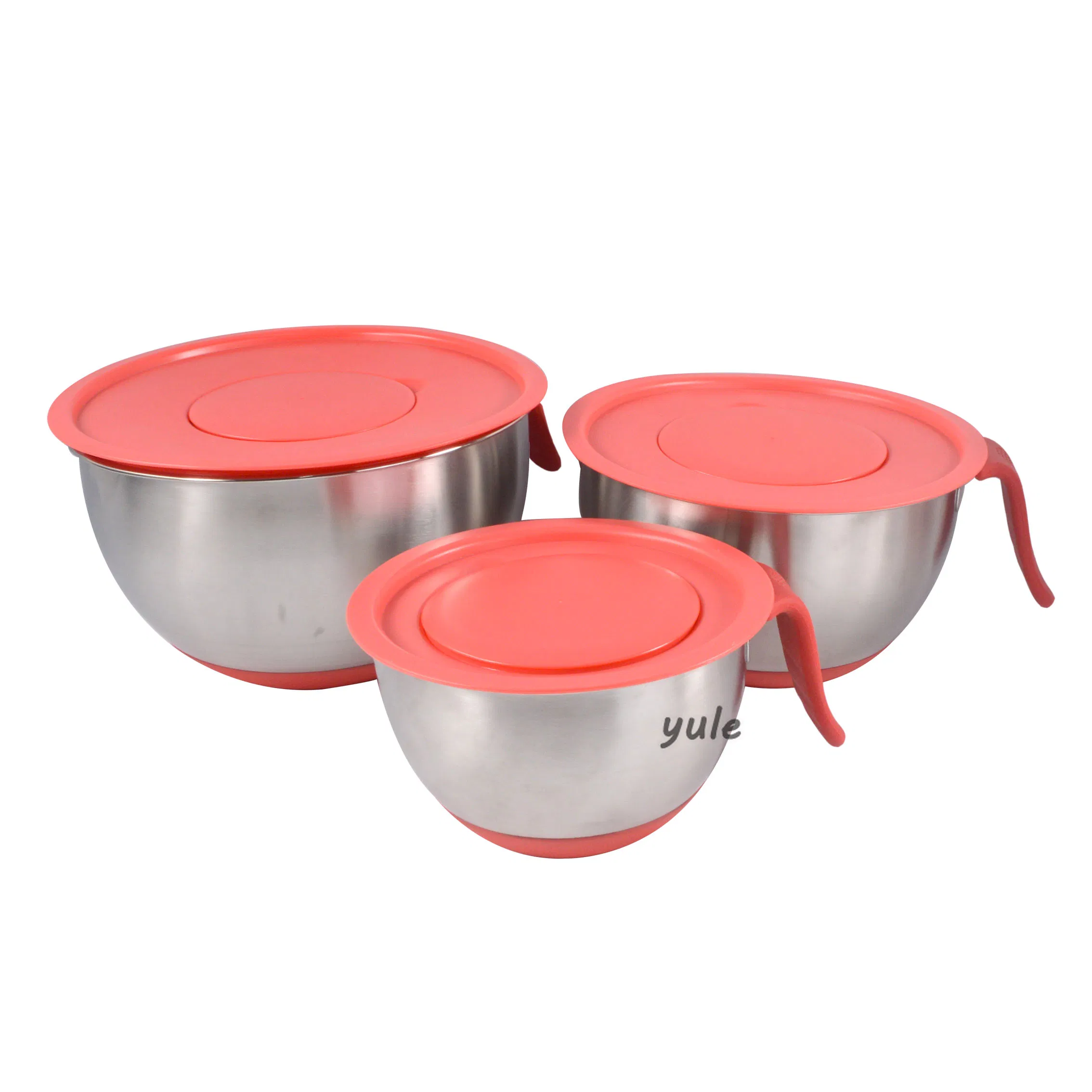 Useful Easy Hold Stainless Steel Mixing Bowl with Lid