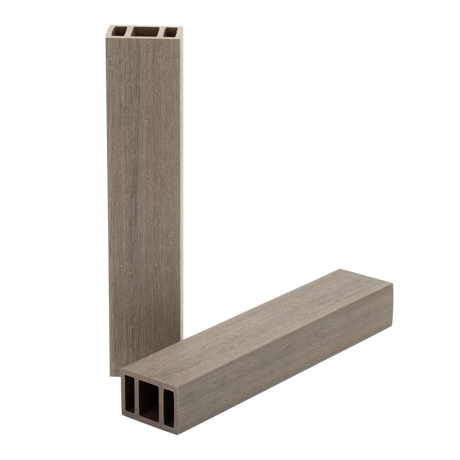 Outdoor Partition Square Pipe Decorative Waterproof Hollow Wooden Grain WPC Square Tube