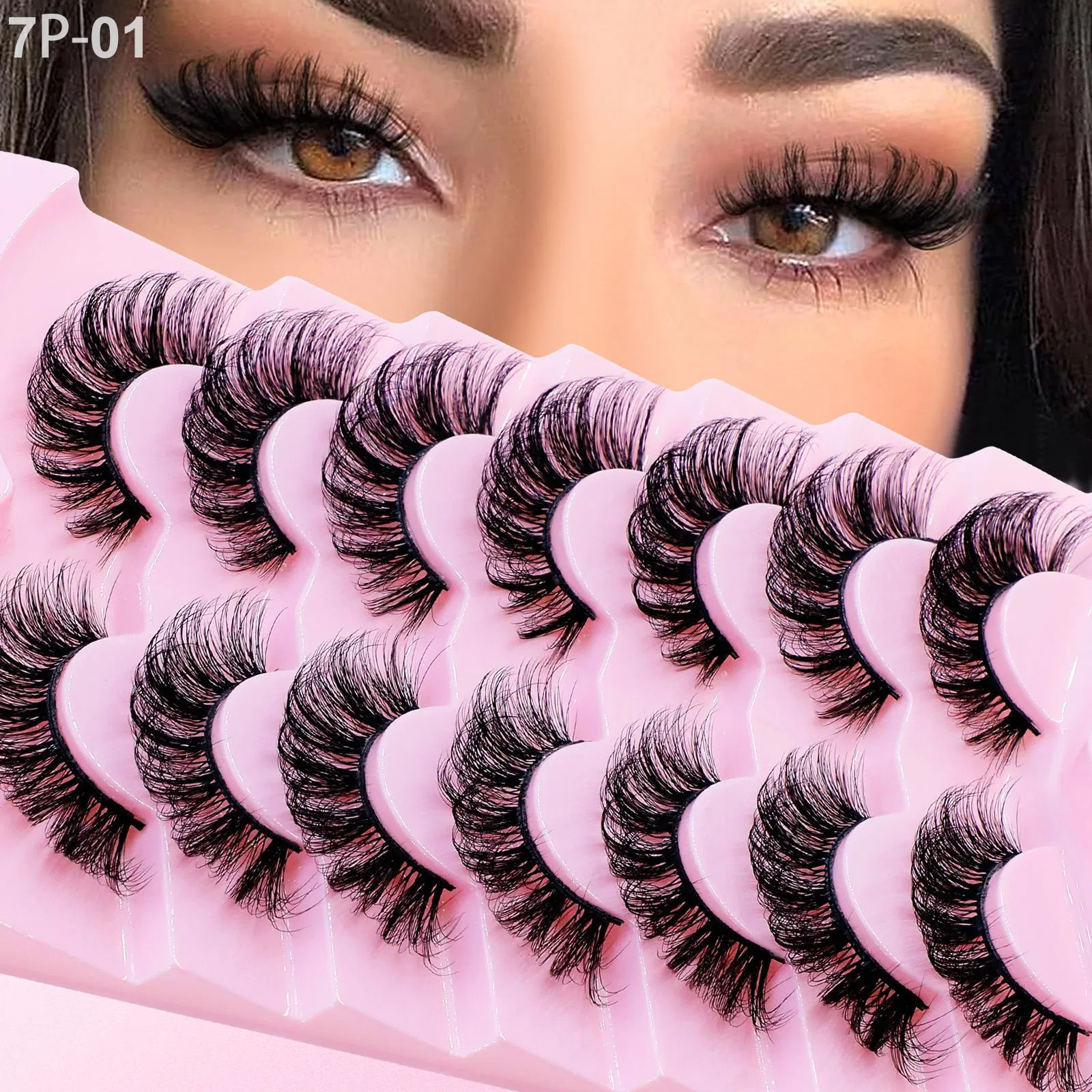 Luxurious 20 Pairs Natural Fluffy Eyelashes for Beautiful Eye Makeup