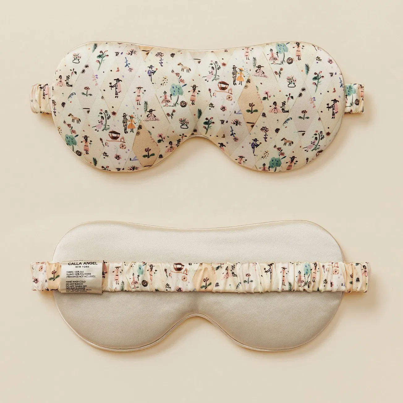 Black Weighted Mulberry Silk Sleep Mask