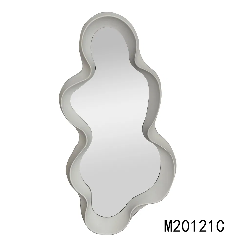 Modern Style Large Rustic Injection Wavy Irregular Wall Mirror Home Bathroom Decoration Hanging Mirror